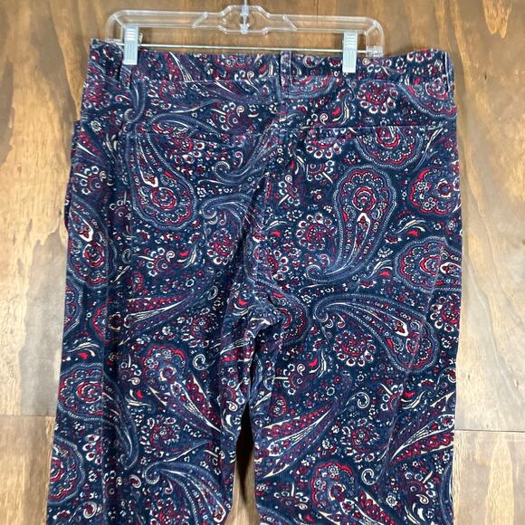 Vintage Tommy Hilfiger Womens Jeans Multi Paisley Corduroy Bootcut Stretch 16 - Picture 10 of 11